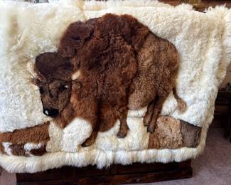 Alpaca Fur Tapestry Of A Buffalo
