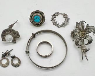 Collection of Sterling Silver Jewelry
