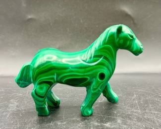 Stunning Malachite Horse Figurine (imperfect)
