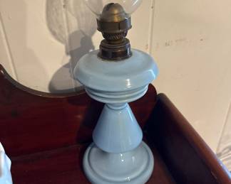 Hand Blown Glass Kerosene Lamp