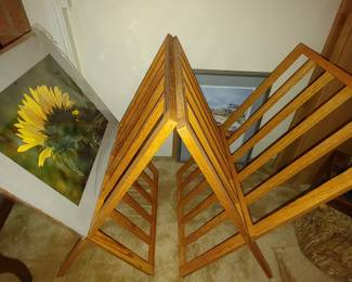 Folding print racks