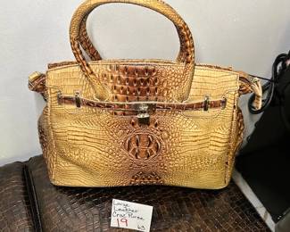 Leather Croc Purse 