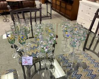 Hand Painted Wine GLasses 