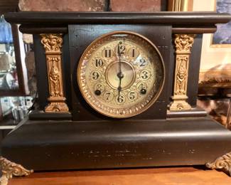 Antique mantle clock dated 1866 with key