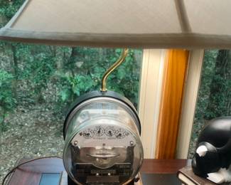 Vintage electric meter lamp- we have 2!