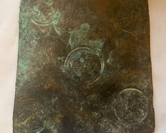 Antique SWEDEN 1-2 DARRELL - year 1748 PLATE MONEY