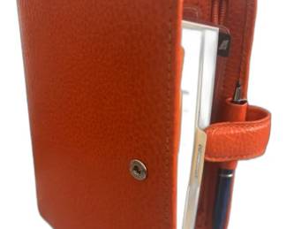 Filofax Saffiano Orange Leather 6 x 4 “ Organizer planner Notebook