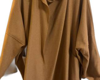 Eskandar Oversized Camel Cardigan Coat