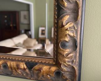 Ornate Gold Framed Mirror - 34” x 27”
