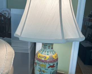 Chinese Porcelain Vase Lamp - 28” H