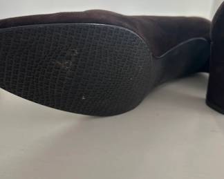 Stuart Weitzman Brown Suede Pumps with wide 2.5 inch heel- like new