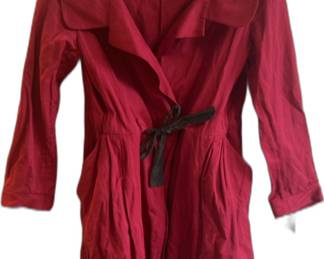 MARNI Red Linen Jacket with Tie Waist