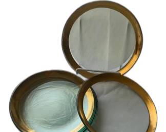 Set of 6 Gold Rimmed Decorative Plates