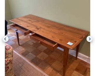 Great British Pine Mine Custom Wooden Table with Drawers - 30” H x 72” L x 27” W
