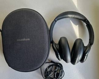 Soundcore Noise Cancelling Over-Ear Headphones with Case and Cable