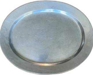 Vintage Wilton Columbia PA Oval Pewter Serving Platter