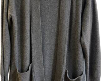 JOSEPH Cashmere Gray Open-Front Cardigan Sweater