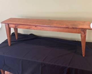 Great British Pine Mine Handcrafted Wooden Bench - 17.5” H x 55” L x 11 W