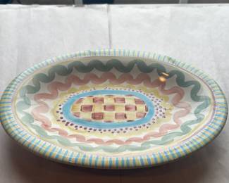 MacKenzie Childs Ltd - Hand-Painted Oval Ceramic Serving Dish