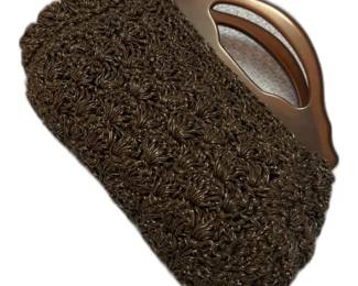 Tote Le Monde Crochet Handbag with Brown Handle
