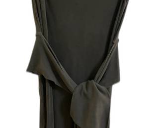 STREET sleeveless knit asymmetric dress self belted