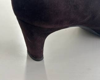 Stuart Weitzman Brown Suede Pumps with wide 2.5 inch heel- like new