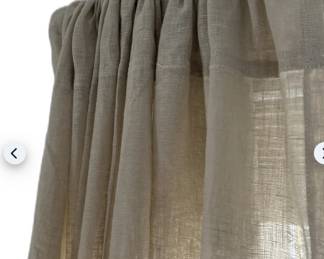Ballard Designs pair Sheer Linen Window Curtain Panel 84 x 50 (2 pc)