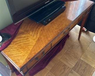 Antique Wooden Console Table with 3 Drawers - 29.5” H x 47” L x 18” D