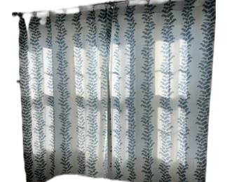 Ballard Design lined panel drapery pair, Pierre Wavy Stripe design 50 x 84