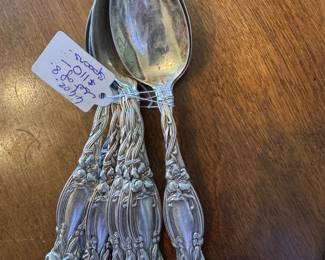 $110- set of 8 teaspoons sterling (8)