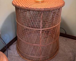 #50 - $100 - Wicker tan table 23x27