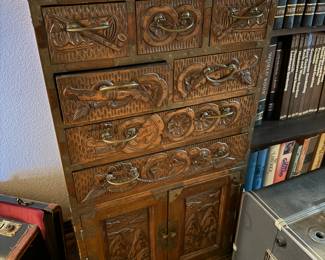 #4 - $240 -Asian chest for silver or jewelry 20x39x15D