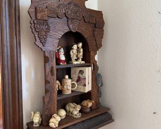 Cottage clock shell made as a shelve.