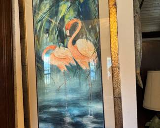 #9 - $100 - Flamingo watercolor 22x33