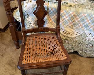 #24 - $60 - Eastlake chair - need caning or board with pillow