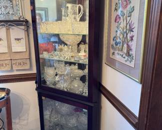 #58 - $140 - Curio corner cabinet 68Tx29W