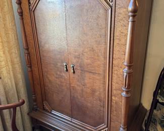 #43 - $250 -Walnut tall cabinet 29x52x19