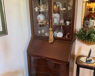 #49 - $350 -Secretary drop front on 4 drawers 30Lx74Tx15W