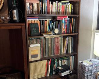 Two matching bookcases wood 37x12x72