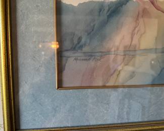 #17 - $90 - Margaret Kirk watercolour 36x24 Fishes