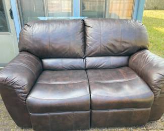 #70 - $200 - Brown loveseat manual handles