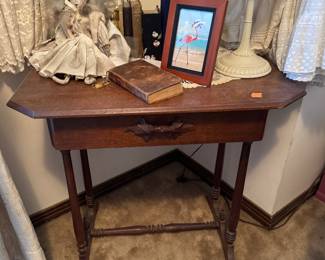#23 -$140 - Small antique desk one drawer 29x29x20