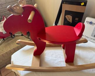 Wood Moose rocker