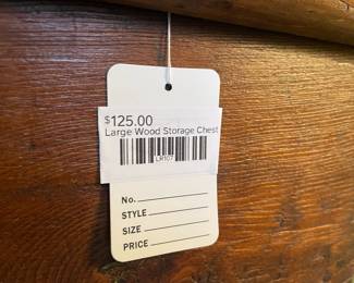 Large Wood Storage Chest