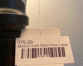 Mission Style Glass Floor Lamp