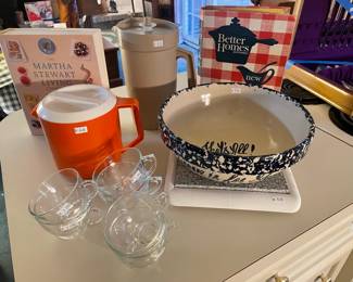 Glass Mugs, Cooking Books