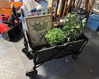 Wagon, Faux Plants