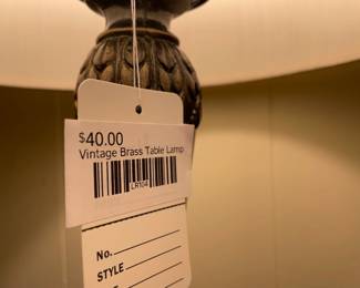 Vintage Brass Table Lamp
