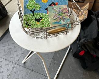 Wire Basket, Side Table