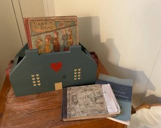 Vintage Hand-Crafted Solid Wood Magazine Holder